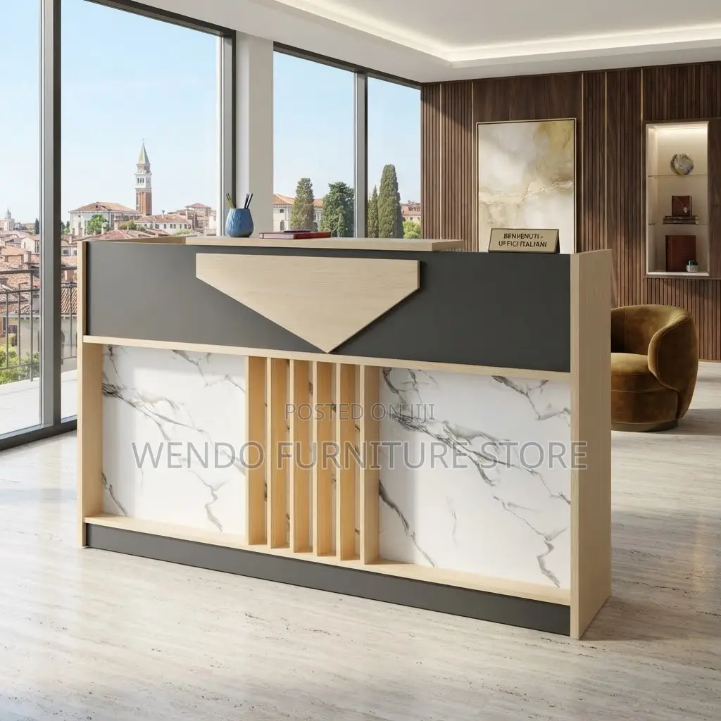 Reception Desk; 1800MM Urban Reception Desk With Spacious Drawers