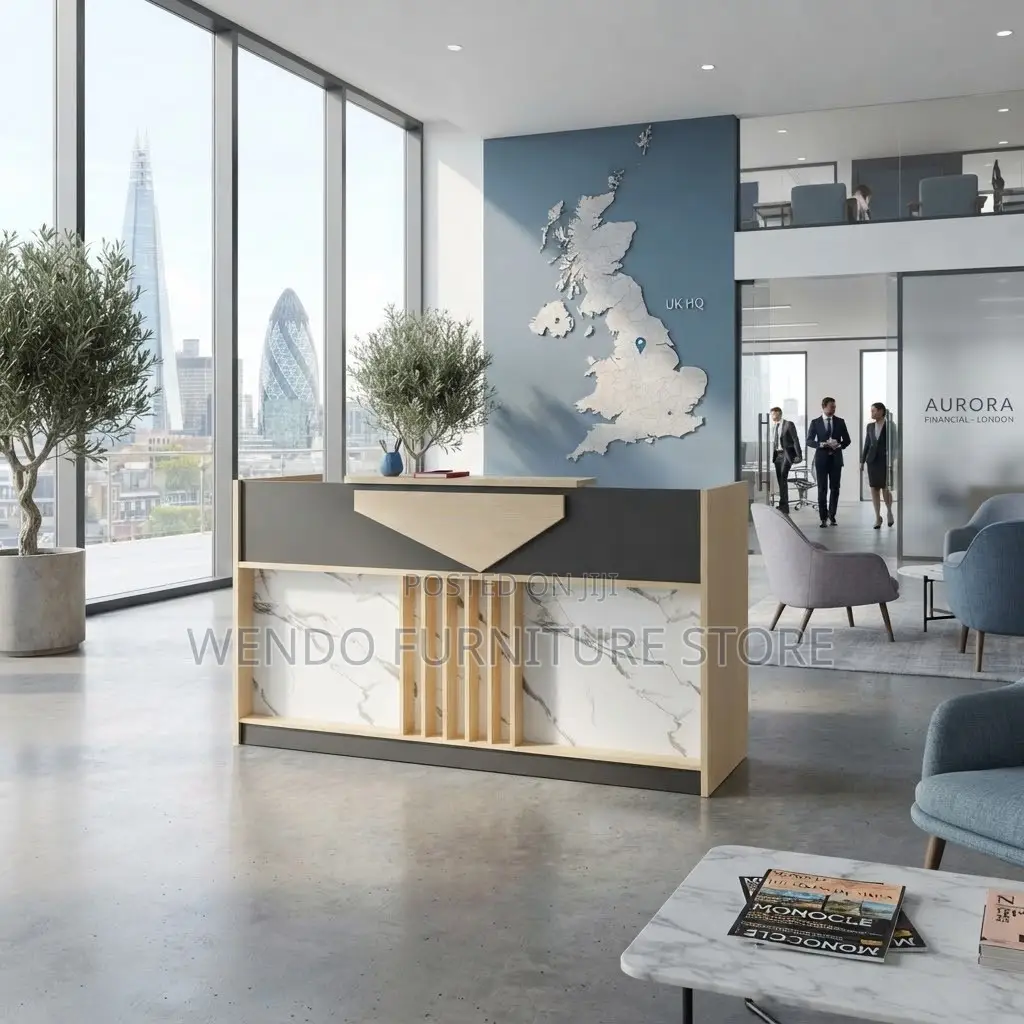 Reception Desk; 1800MM Urban Reception Desk With Spacious Drawers