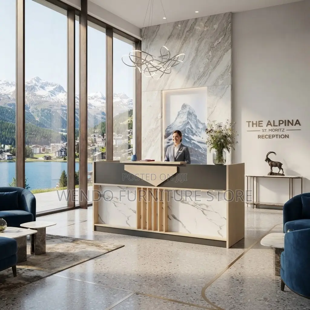 Reception Desk; 1800MM Urban Reception Desk With Spacious Drawers