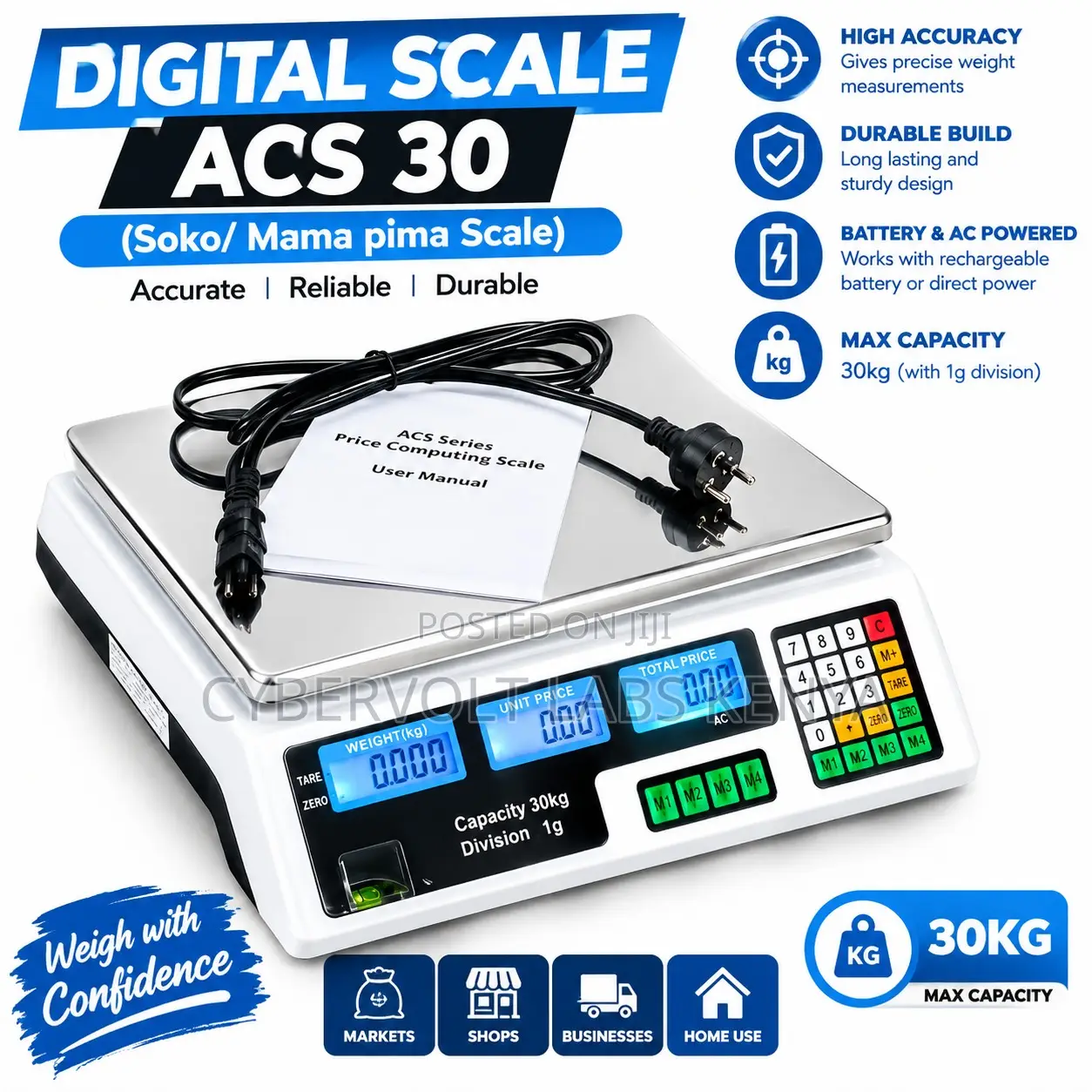 PORTABLE Scale. Capacity : 50Kg