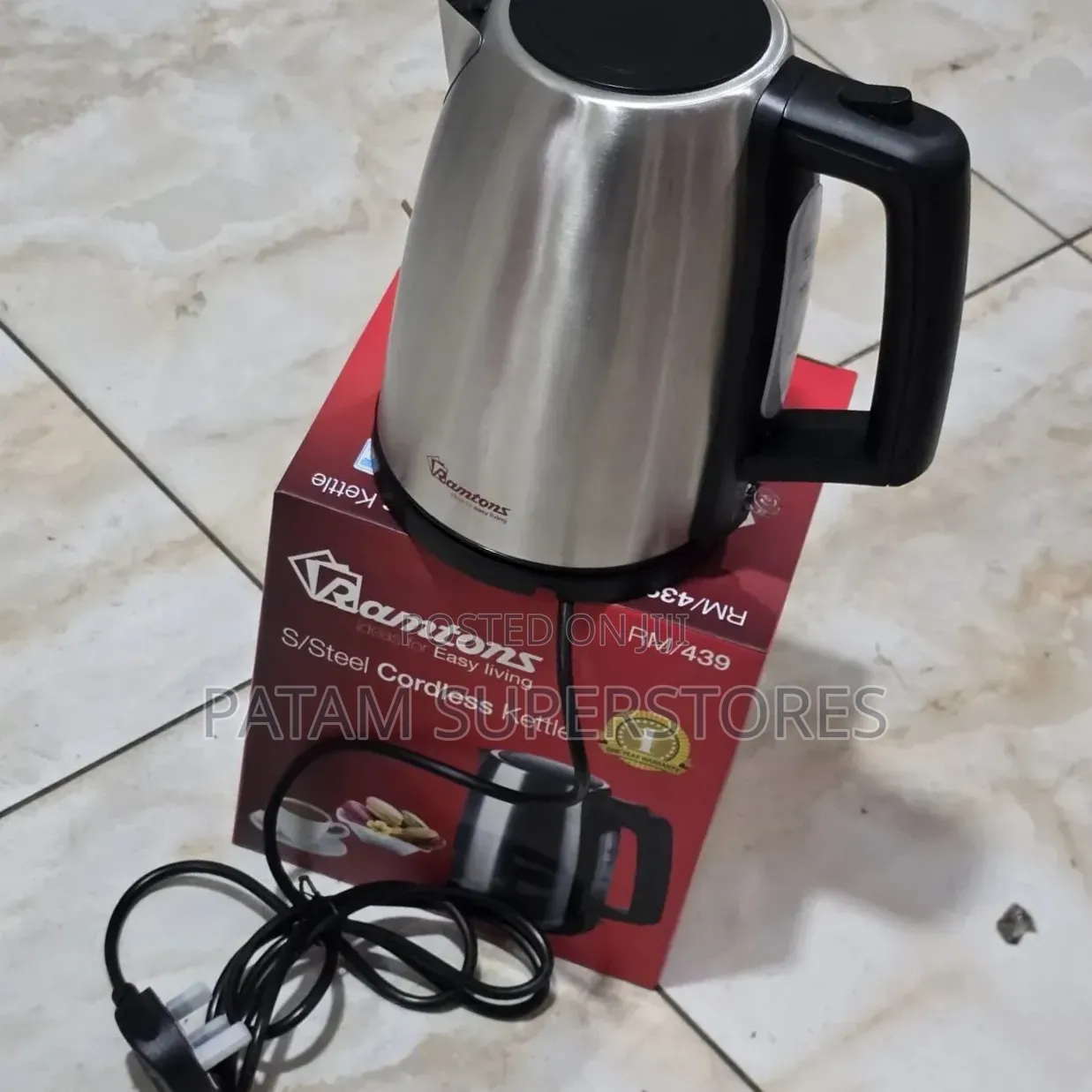 Ramtons Stainless Steel Electric Kettle 1.7 L RM/439