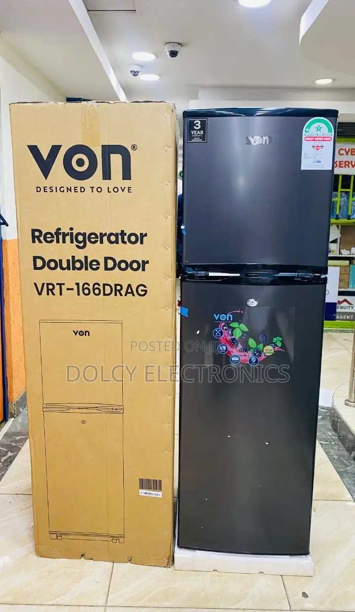 Von 166L Double Door VRT-166Drag Fridge