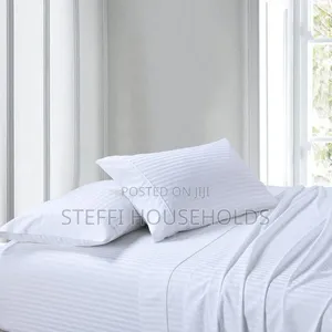 Pin Stripped White Bedsheets