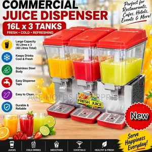 48 Litres Capacity - 3 Slot Commercial Juice Dispenser (16L*3)