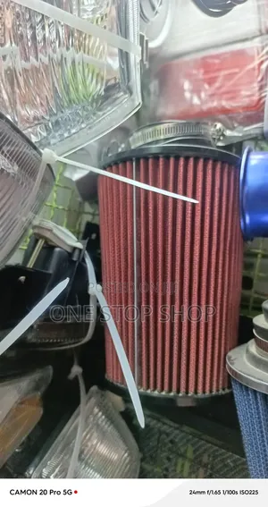 Red 3-4" Cone Air Filter With Different Adapters