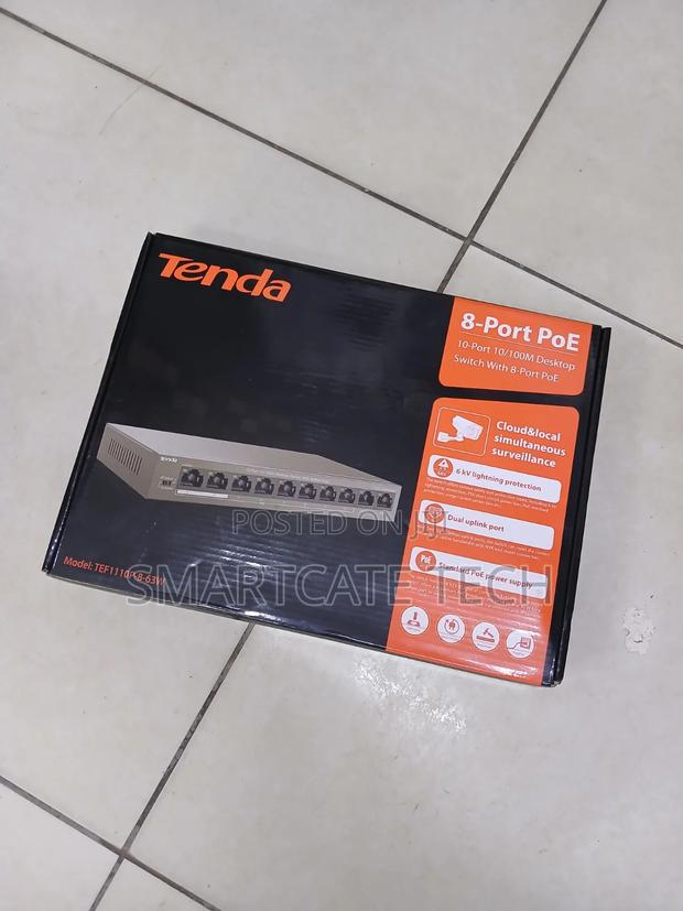 Tenda TEF110P-8-63W 8-Port Ethernet PoE Network Switch
