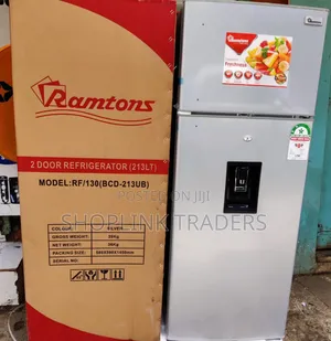Ramtons Fridge 213l Double Door Fridge With Water Dispenser