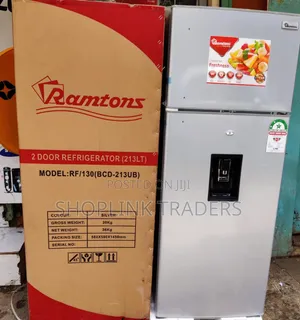Ramtons Fridge 213l Double Door Fridge With Water Dispenser