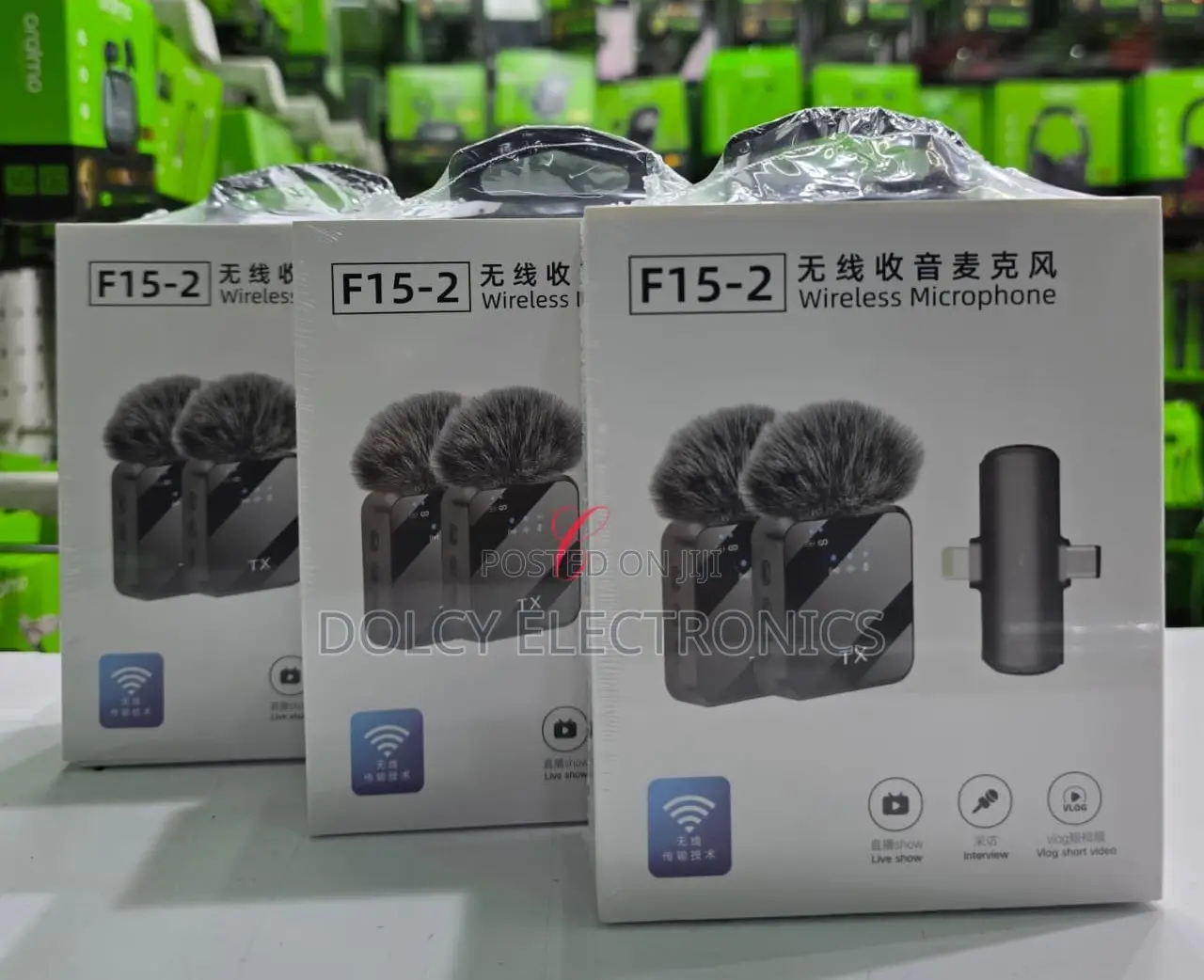 F15-2 Wireless Microphone for Both Type C and iPhone