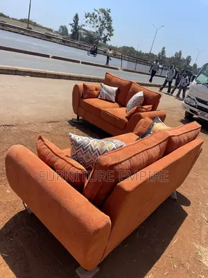 5 Seater 3+2 Butterfly Sofa Set Orange