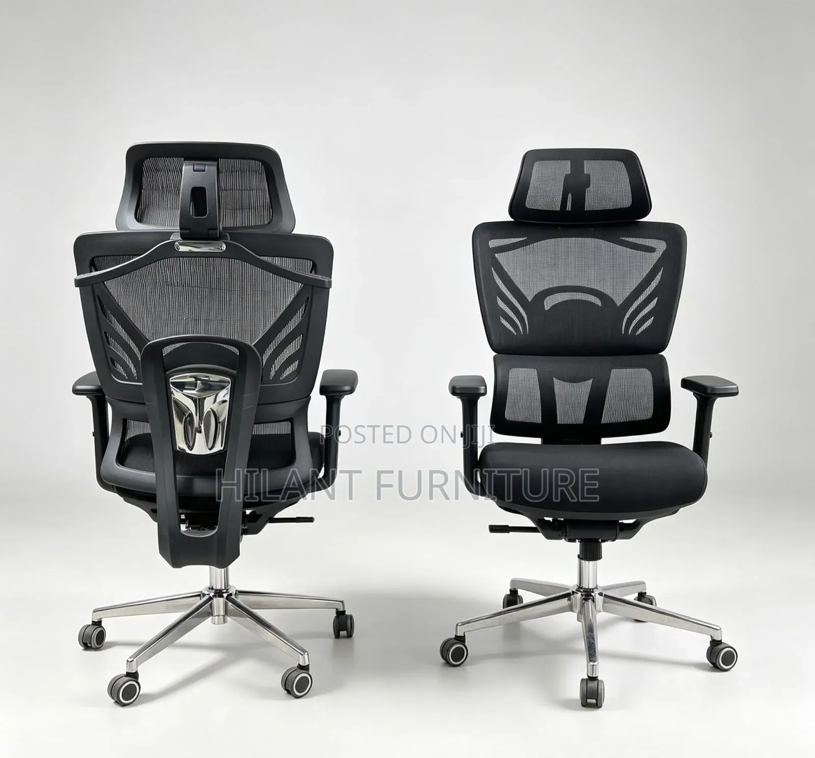 Premium Ergonomic Mesh Office Chair With Adjustable Headrest.
