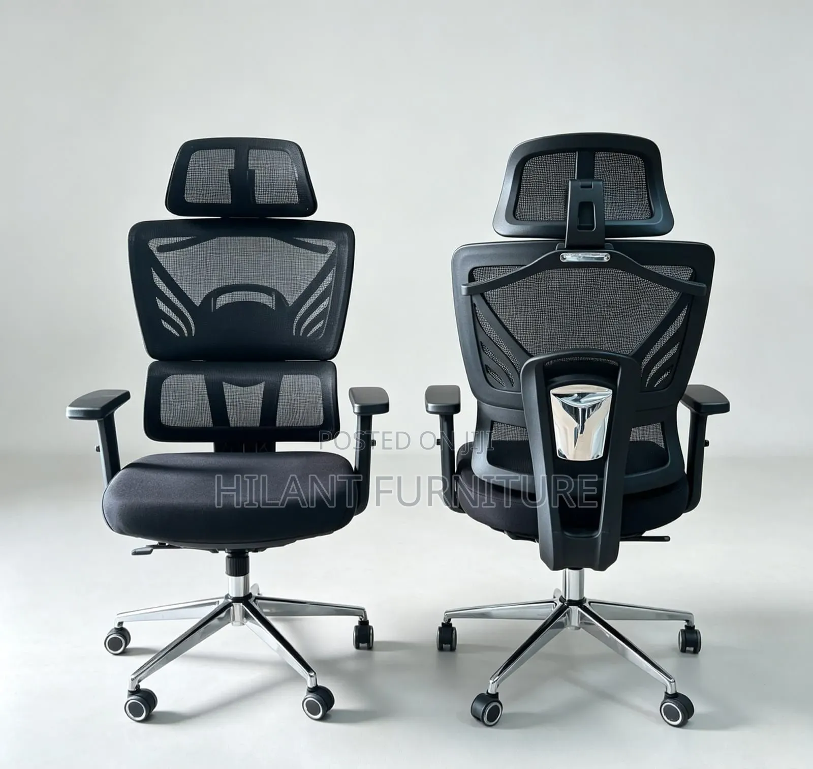 Premium Ergonomic Mesh Office Chair With Adjustable Headrest.