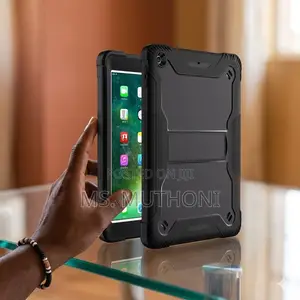 Black Heavy Duty Protective iPad Armor Case (9.7 Inch )