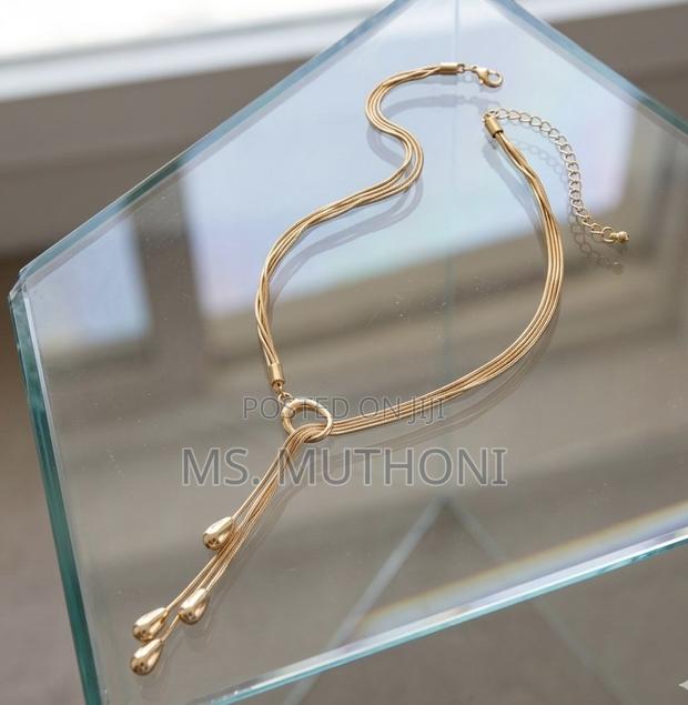 Boxes Gold-Tone Water Drop Pedants Necklace - thumbnail 2