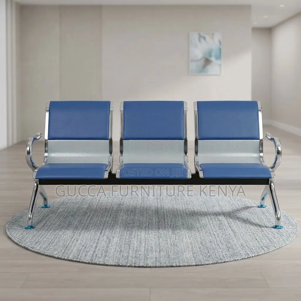 3-Seater Padded Airport Guest Bench.