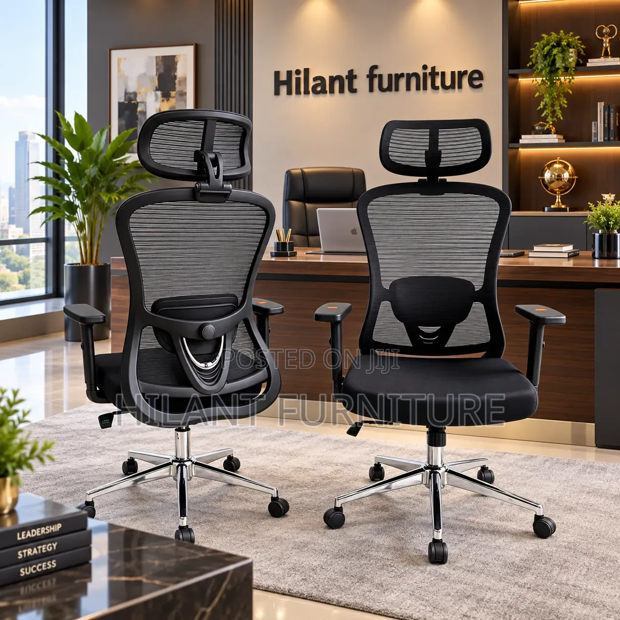 Ergonomic Executive Mesh Office Chair With Headrest