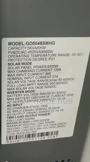 Solar Nyumbani Hybrid Inverter 24V 5kVA/5kW/5000w (High Frequency)