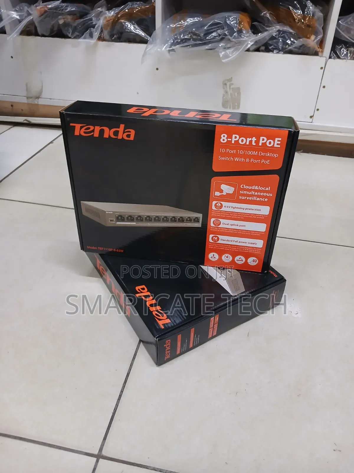 Tenda TEF110P-8-63W Smart PoE Switch for CCTV Networking