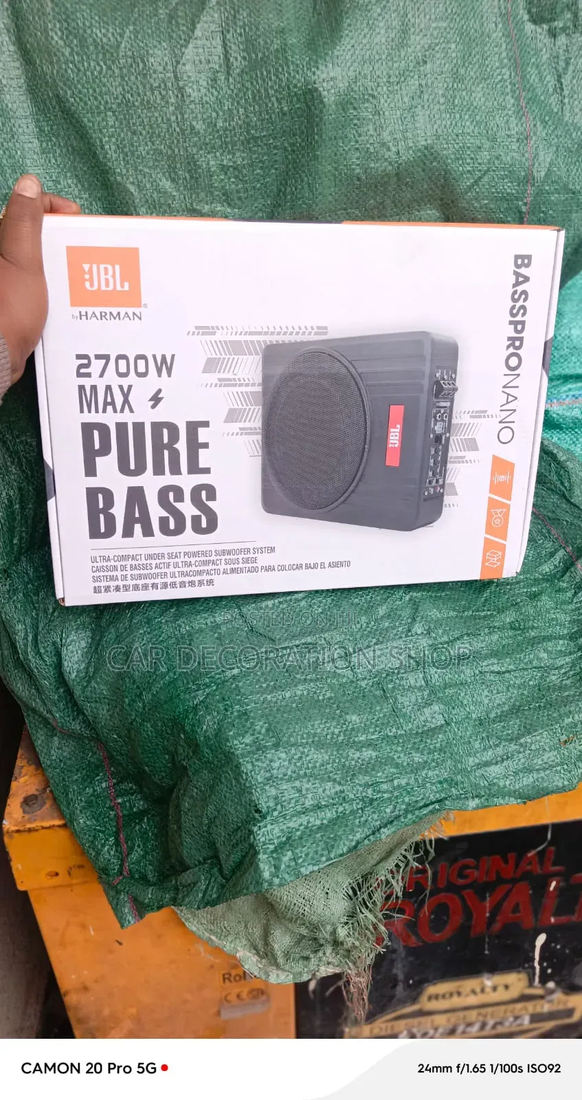 JBL 2700w Underseat Subwoofer Slim Fits Tightly Under the Seats