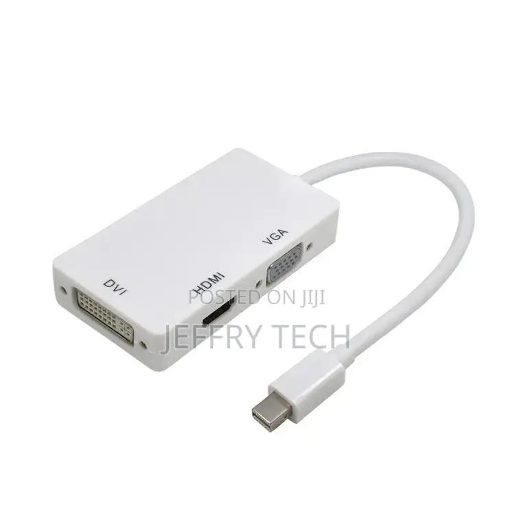 Mini DP Male to HD+VGA+DVI 3in1 Convertor Adapter 1080P for MB Air Hub