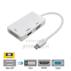 Mini DP Male to HD+VGA+DVI 3in1 Convertor Adapter 1080P for MB Air Hub