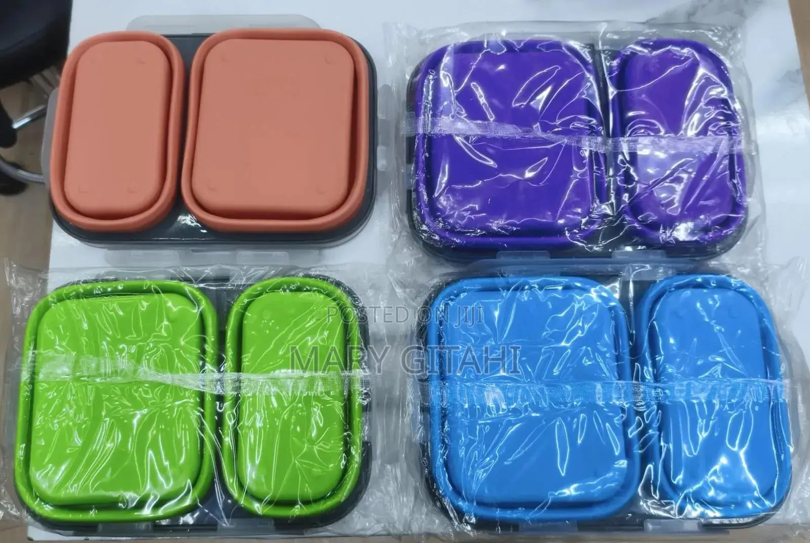 *Foldable Silicone Lunch Box – 2 Compartments*
