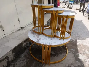 Luxury 4-Piece Round Marble Nesting Coffee Table Set
