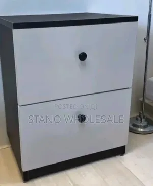 White and Black Bed Side Drawer