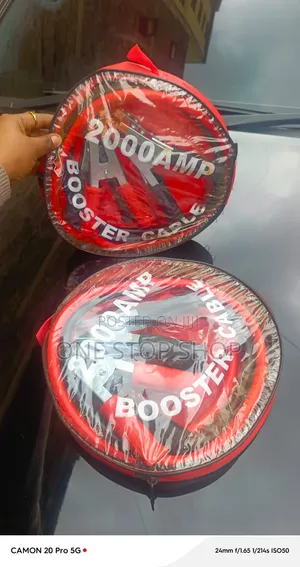 2000amp Automotive Booster Cables With Heavy Duty Metal Clamps