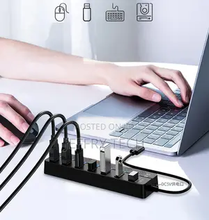 7 Ports With 1 USB 3.0 HUB With on/Off Switch and Power LED 7-in-1 US