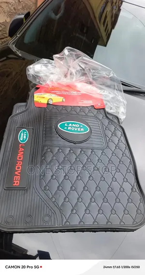 Heavy Duty 5pc Rubber Land Rover Rubber Mats With Diamond Pattern