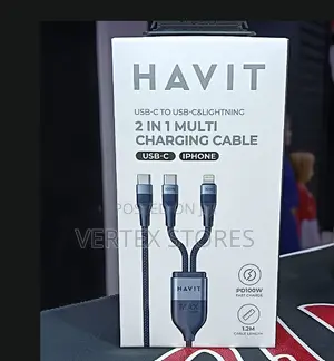 HAVIT DualSync 2-in-1 USB-C to USB-C iPhone Charging Cable CB6326