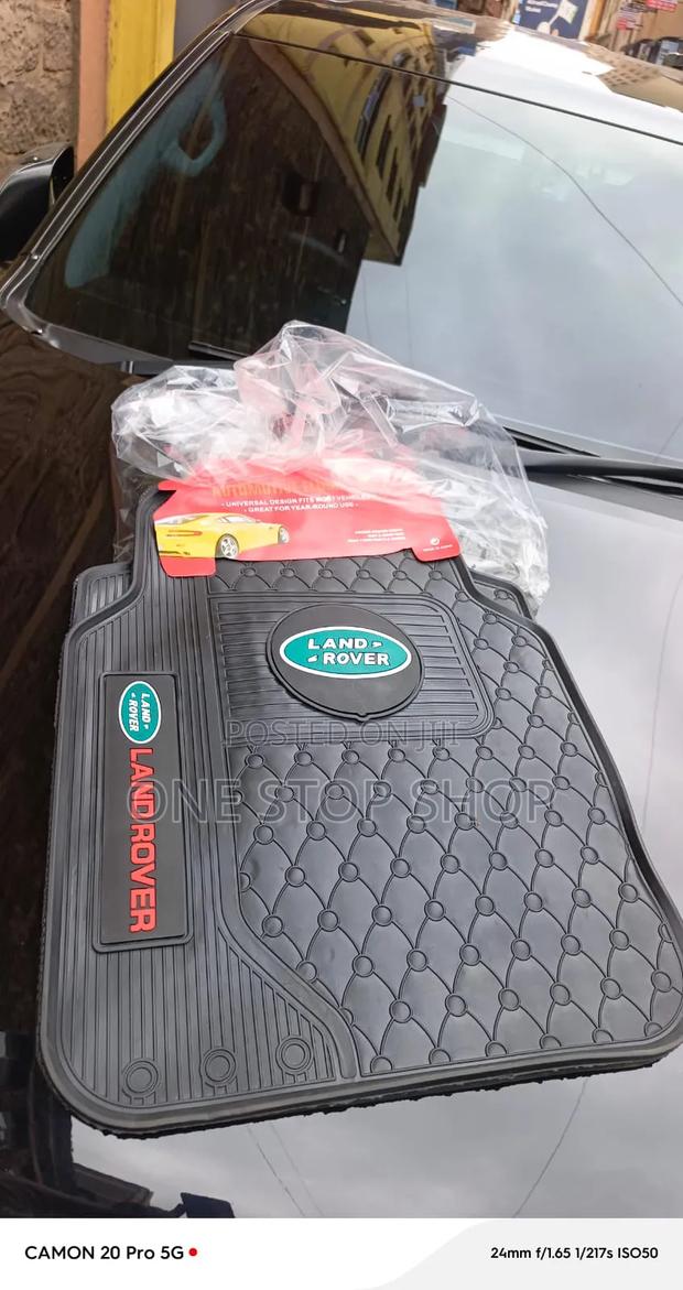 5_piece All Weather Land Rover Logo Rubber Floor Mats
