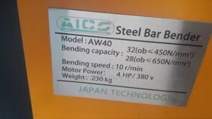 Steel Bar Bender / Rebar Bender