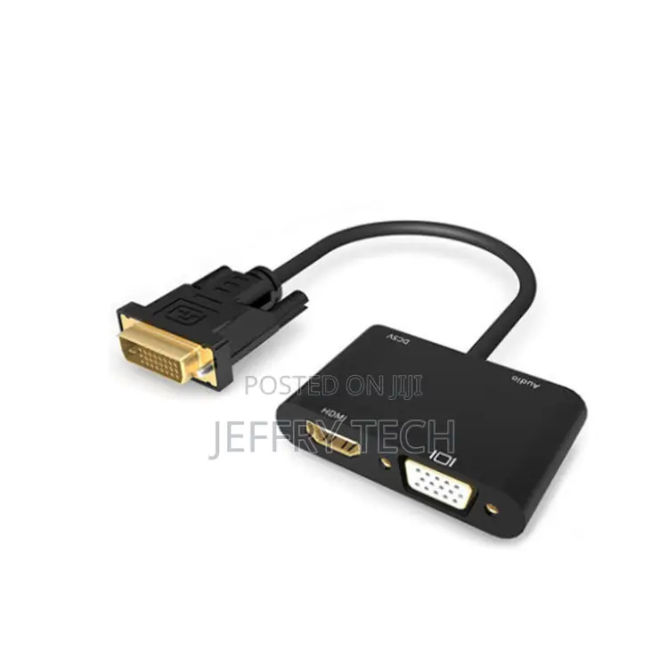 Dvi to Hd Vga 2 in 1dvi to Vga Adapter for Camera Desktop Computer