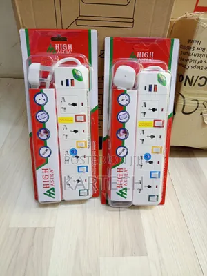 High Astra 4 Way Multi-Function Extension Lead With USB Charger