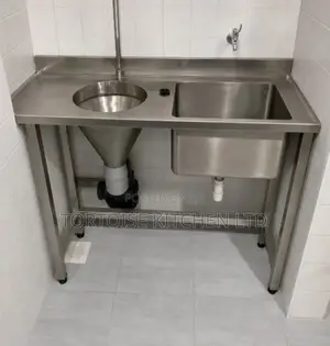 Stainless Steel Hospital Sluice Sink Measuring 1200mm by 550mm