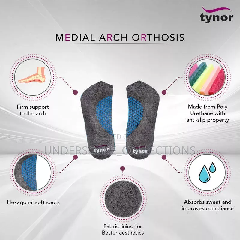 Adult Medial Arch Orthosis Pair in Grey