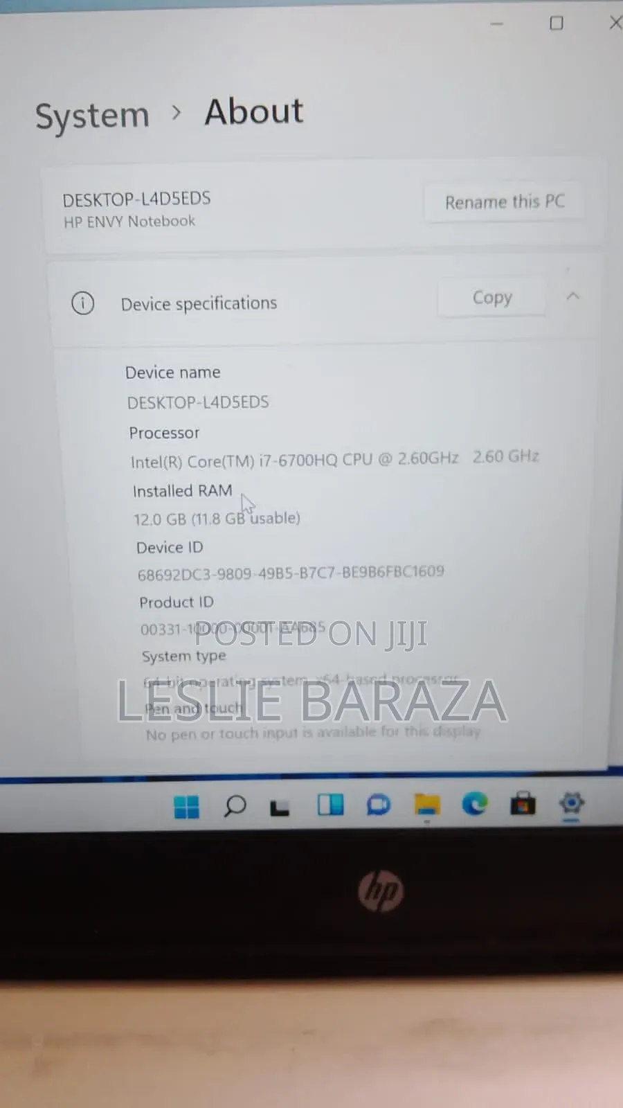 Laptop HP Envy 15 12GB Intel Core i7 HDD 2T