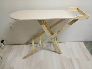Foldable Laundry Ironing Table With Wooden Frame
