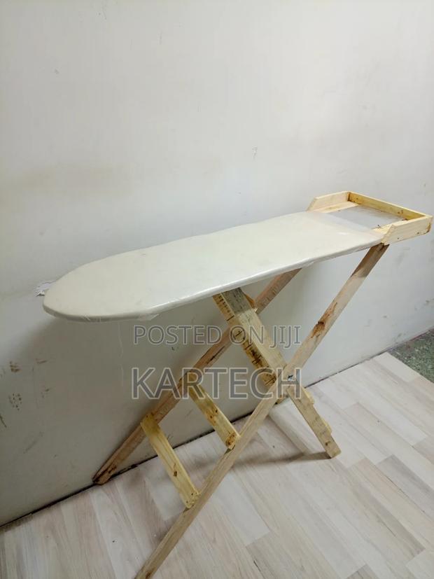 Foldable Laundry Ironing Table With Wooden Frame - thumbnail 2