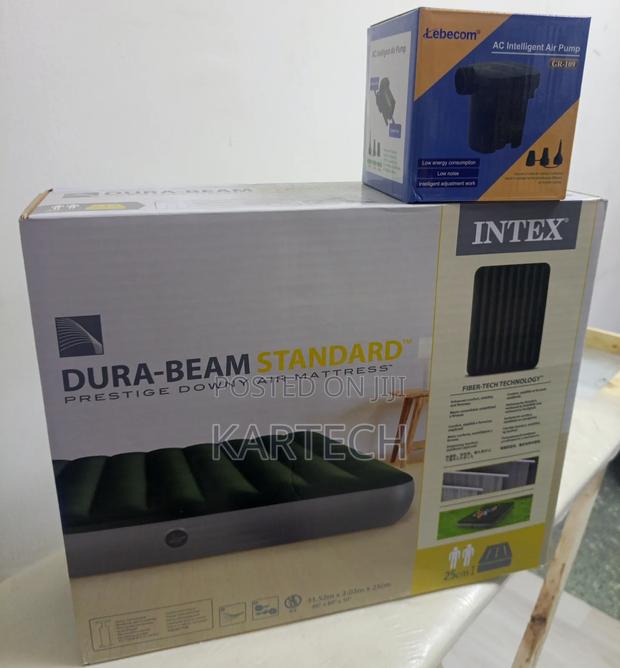 Intex 5 × 6 Standard Fiber-Tech 2-Person Air Mattress – 1.52m × 2.03m