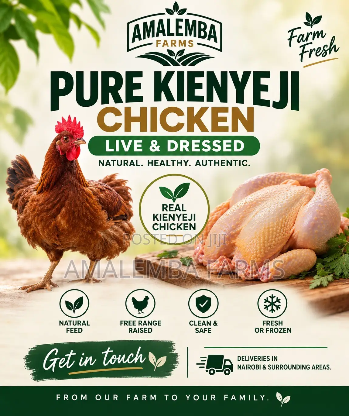 Pure Kienyeji Chicken – Nairobi (Fresh / Frozen)