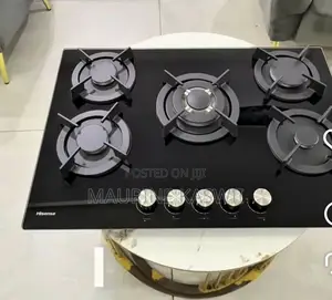Hisense 75 Cm Inbuilt Black Hob Cooker With Wok Burner