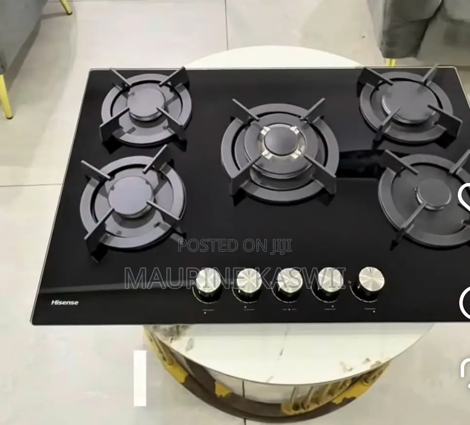 Hisense 75 Cm Inbuilt Black Hob Cooker With Wok Burner