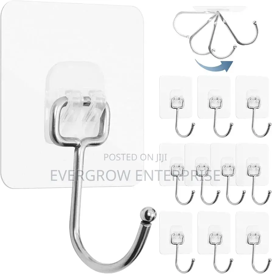 10ps Strong Adhesive Wall Hooks