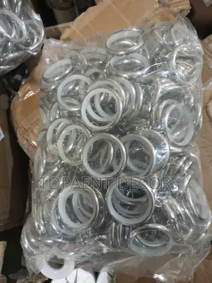 Non Rust Big Silent Ring With a Plastic White Inner Band