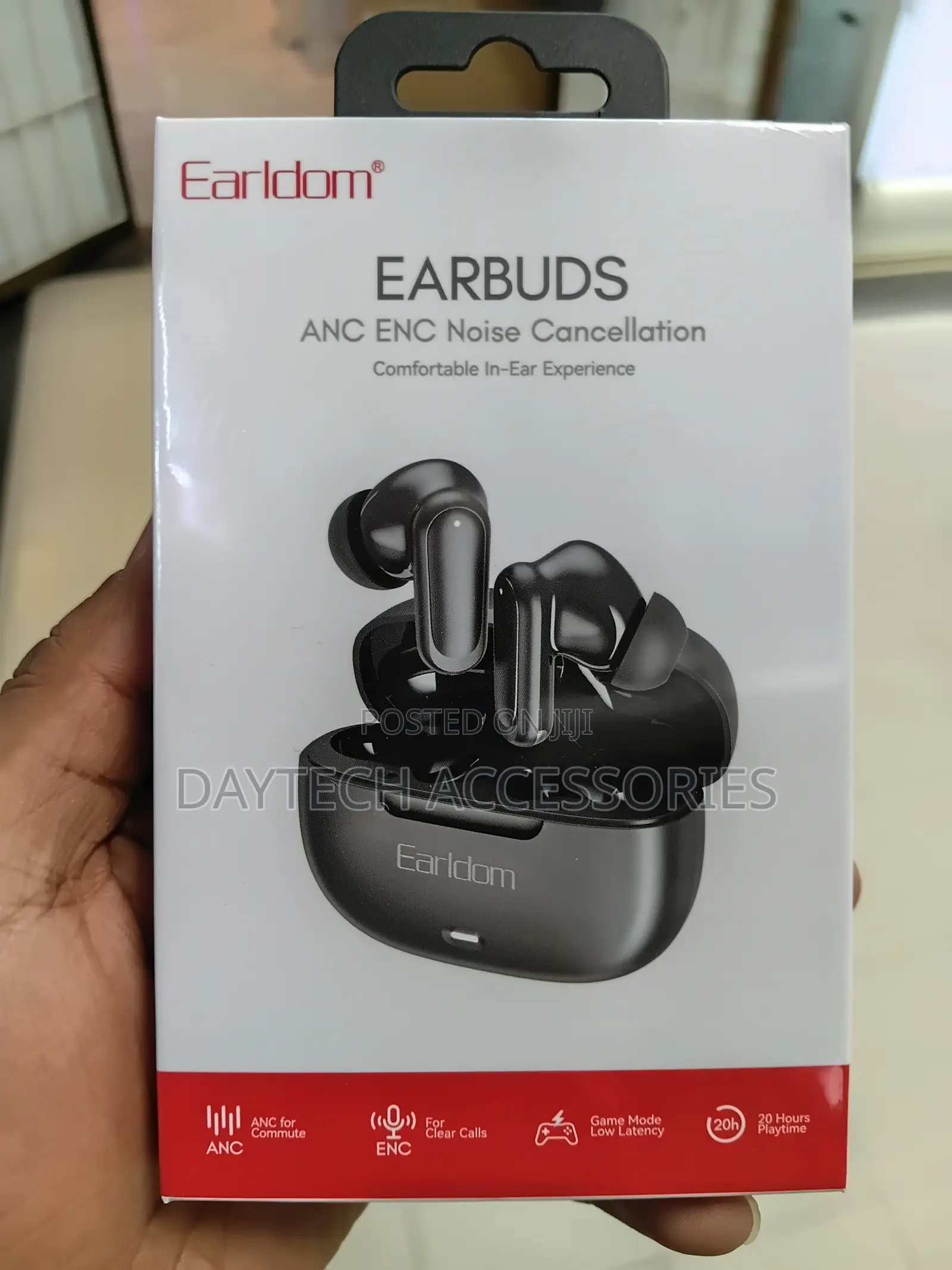 Earldom TWS38 True Wireless Earbuds With AI Noise Cancelling - Black