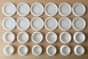 Frosted Ribbed Glass Dinner Set – 24 Pieces (6 Person Set)
