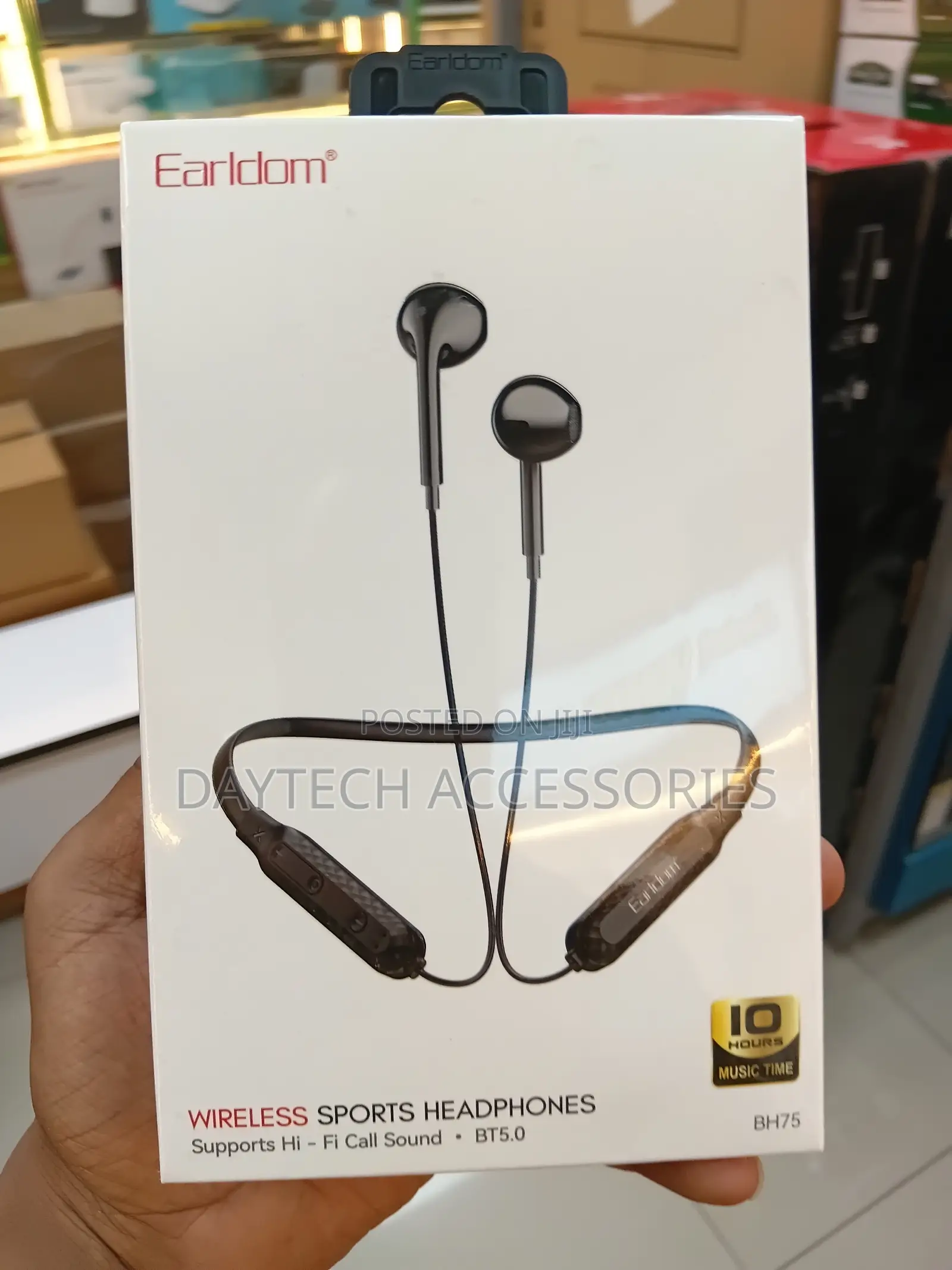 Earldoom BH75 Magnetic in-Ear Bluetooth Sports Earphones - Black
